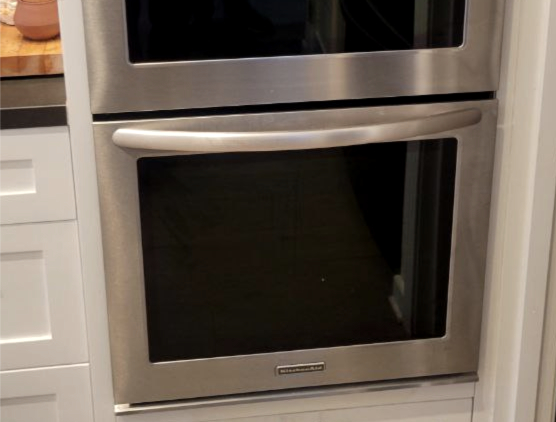 KitchenAid double wall oven checked during an in-home service visit in Katy, TX.